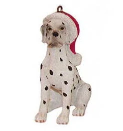 Kurt Adler Dog In A Santa Hat Ornament - Dalmation