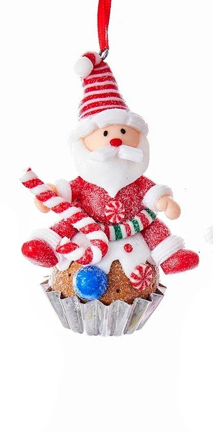 Kurt Adler Gingerbread Cupcake Ornament - Gingerbread Man 2 Kurt Adler Gingerbread Cupcake Ornament - Gingerbread Man - Image 2