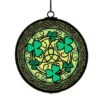 Kurt Adler Shamrock Stained Glass Ornament -