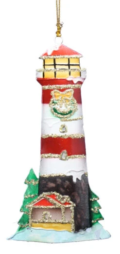Kurt Adler Tin Lighthouse Ornament - -Festive Ornaments Deals akv4ralkmxra0xnrs52v
