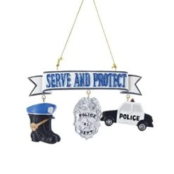 Kurt Adler Serve And Protect Policeman - 4.25"