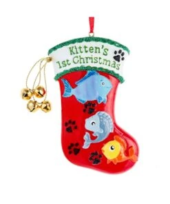 Kurt Adler Kitten's First Christmas - Stocking Ornament