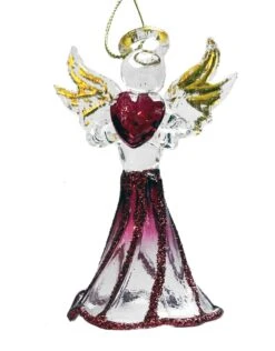 Kurt Adler Crystal Birthstone Angel Ornament - January