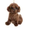 Kurt Adler Furry Dog Ornament - Brown Labrador
