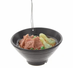 Kurt Adler Dinner Bowl Ornament - Noodles And Beef