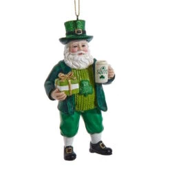 Kurt Adler Irish Santa Ornament - Beer Stein