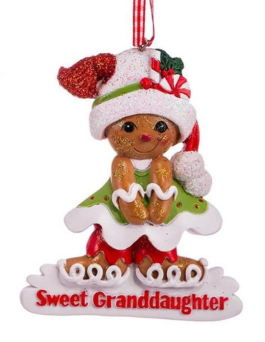 Kurt Adler Gingerbread Special Granddaughter Ornament 1 Kurt Adler Gingerbread Special Granddaughter Ornament