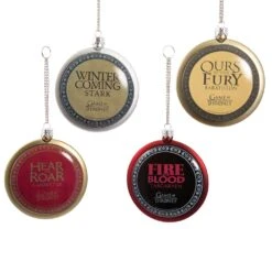 Kurt Adler Game Of Thrones Disc Ornaments - 4 Piece Box Set -Festive Ornaments Deals bgzqemu1e0ntjmhly45k