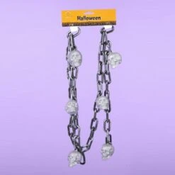 Kurt Adler Chain Garland With Glitter Skulls -Festive Ornaments Deals bh1mres2j6vxthrbkb0f