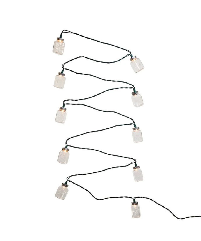 Kurt Adler 10-Light Clear Mason Jar Light Set 2 Kurt Adler 10-Light Clear Mason Jar Light Set - Image 2