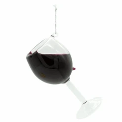 Kurt Adler Glass Wine Glass Ornament - Merlot