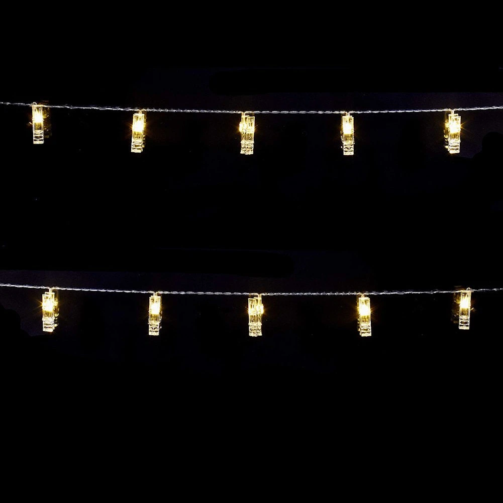 Kurt Adler B/O 10L Plastic Clip Warm White Led Lights 4 Kurt Adler B/O 10L Plastic Clip Warm White Led Lights - Image 4