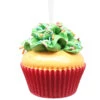 Kurt Adler Flower Cupcake Ornaments - Green With Skinny Sprinkles