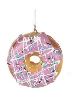 Kurt Adler Foam Donut Ornament - Strawberry