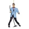Kurt Adler Elvis Presley Blue Suit - Hound Dog With Microphone - Ornament