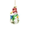 Kurt Adler 3 Inch Boxed Glass Ornament - Poinsettia Snowman
