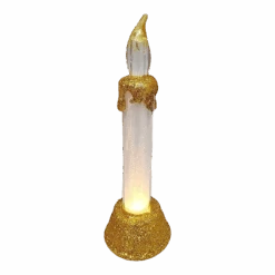 Kurt Adler Light-Up LED Glittered 6 Inch Candle - -Festive Ornaments Deals csjujedo7kimtshgror5