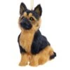 Kurt Adler Furry Dog Ornament - German Shepherd