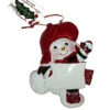 Kurt Adler Snow Kid Ornament - Boy - Flap Hat