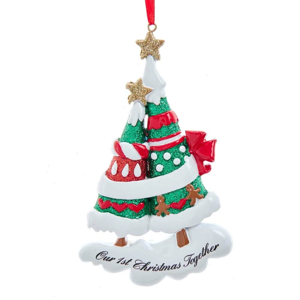 Kurt Adler Our 1st Christmas Together Gingerbread Tree Ornament 1 Kurt Adler Our 1st Christmas Together Gingerbread Tree Ornament
