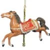 Kurt Adler Resin Carousel Assortment Ornament - Brown Horse