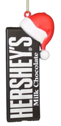 Kurt Adler Chocolate Bar W/Hat Ornament - Hershey
