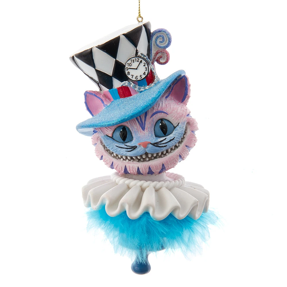 Kurt Adler Alice In Wonderland Hat Ornament - Cheshire Cat 1 Kurt Adler Alice In Wonderland Hat Ornament - Cheshire Cat