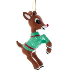 Kurt Adler Rudolph The Red Nose Reindeer Ornament - Rudolph In An Ugly Sweather