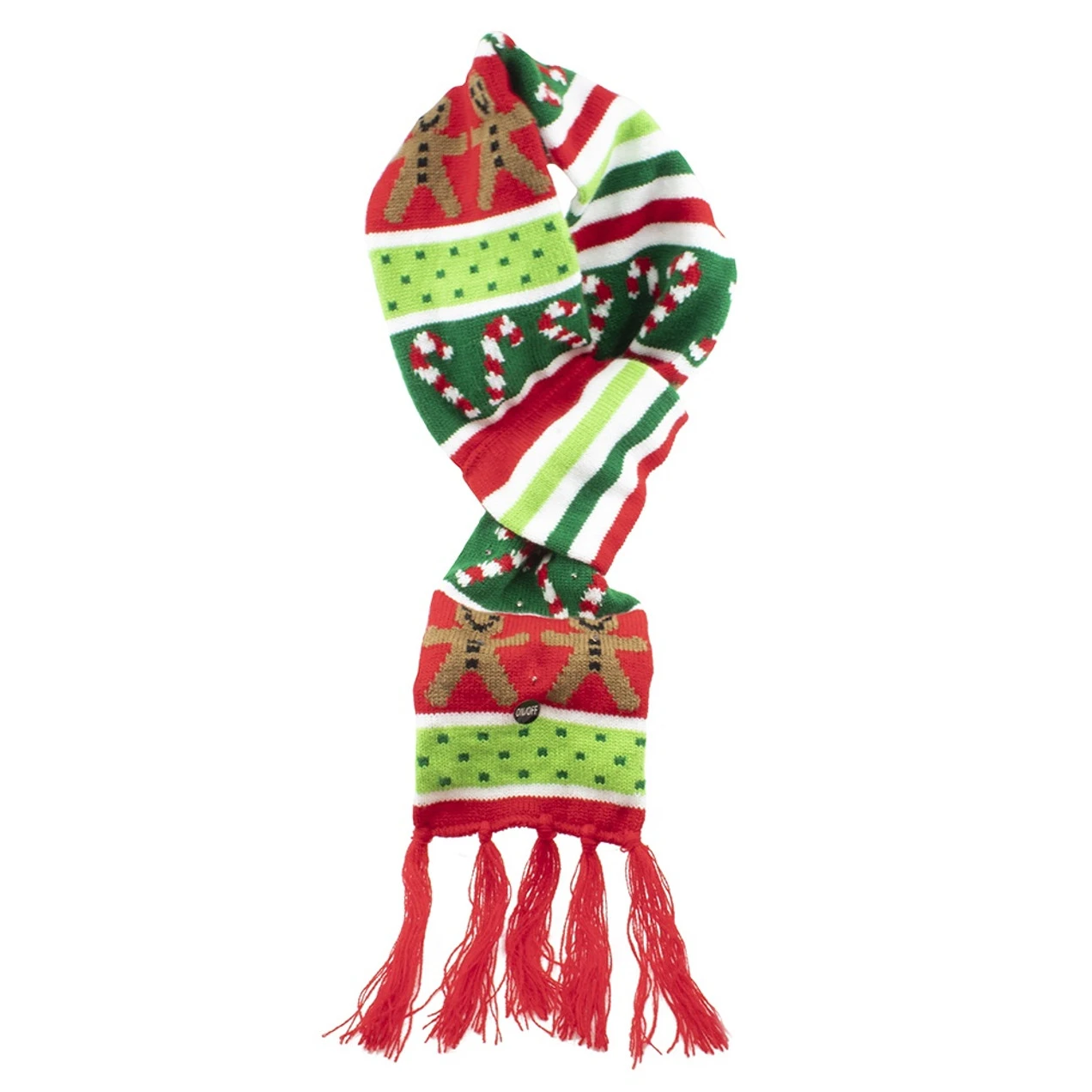 Kurt Adler Battery-Operated LED Christmas Knit Scarf - Red 1 Kurt Adler Battery-Operated LED Christmas Knit Scarf - Red