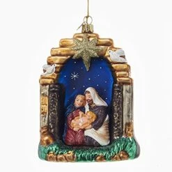 Kurt Adler Noble Nativity Scene Ornament -Festive Ornaments Deals e6atiaduu6ndev0hacxa