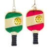Kurt Adler Glass Pickleball Ornament -