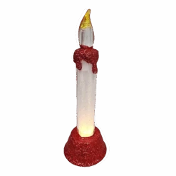 Kurt Adler Light-Up LED Glittered 6 Inch Candle - -Festive Ornaments Deals euisosnwnp10uiiq9tcl