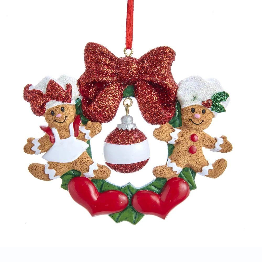 Kurt Adler Gingerbread Wreath Ornament - Family Of 3 4 Kurt Adler Gingerbread Wreath Ornament - Family Of 3 - Image 4