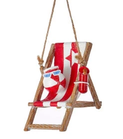 Kurt Adler Beachball On A Beach Chair - Ornament