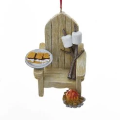 Kurt Adler Adirondack Chair And S'mores Ornament