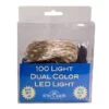 Kurt Adler 100-Light Battery-Operated Dual Color (Warm White And Multicolored) LED Silver Wire Light Set