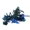 Kurt Adler 50-Light 5mm Blue LED Green Wire Light Set
