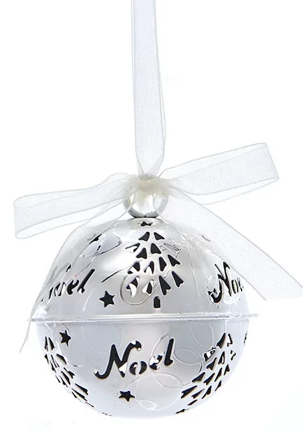 Kurt Adler Hanging Word Bell Ornaments - Silver - 3 Kurt Adler Hanging Word Bell Ornaments - Silver - - Image 3