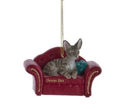 Kurt Adler Cat On Red Sofa Ornament - -Festive Ornaments Deals fyzvciu9ylsaph7rqqfv