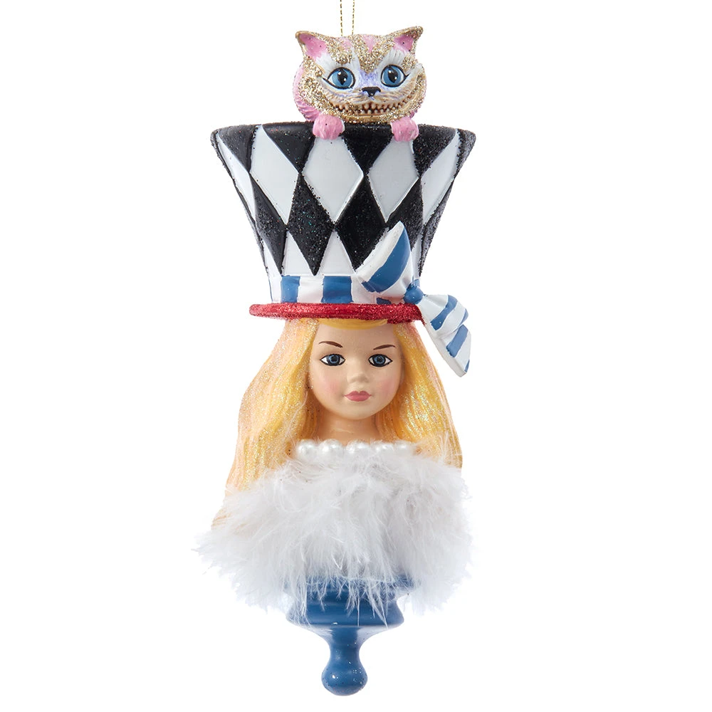 Kurt Adler Alice In Wonderland Hat Ornament - Alice 1 Kurt Adler Alice In Wonderland Hat Ornament - Alice
