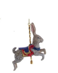 Kurt Adler Resin Carousel Ornament - Jack Rabbit