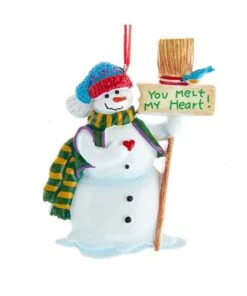 Kurt Adler " You Melt My Heart" Snowman Ornament