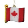 Kurt Adler Noble Gems Flag Of Canada Glass Ornament
