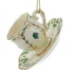 Kurt Adler Porcelain Irish Tea Ornament - Teacup Vine
