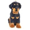 Kurt Adler Furry Dog Ornament - Rotweiler