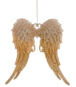 Kurt Adler Gold And Silver Glitter Angel Wings Acrylic Ornament - 5 Kurt Adler Gold And Silver Glitter Angel Wings Acrylic Ornament - -Festive Ornaments Deals gsge3hefj2op0e2vp6nt