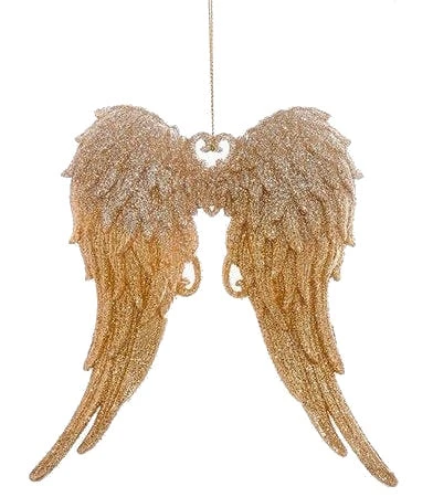 Kurt Adler Gold And Silver Glitter Angel Wings Acrylic Ornament - 3 Kurt Adler Gold And Silver Glitter Angel Wings Acrylic Ornament - - Image 3