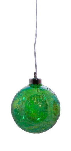 Kurt Adler 100MM USB Lighted Glass Ball Ornament - Green -Festive Ornaments Deals gu3fecxh8r9elslvarqn