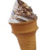 Kurt Adler Foam Ice Cream Cone Ornament - Vanilla Chocolate Swirl With Crystals