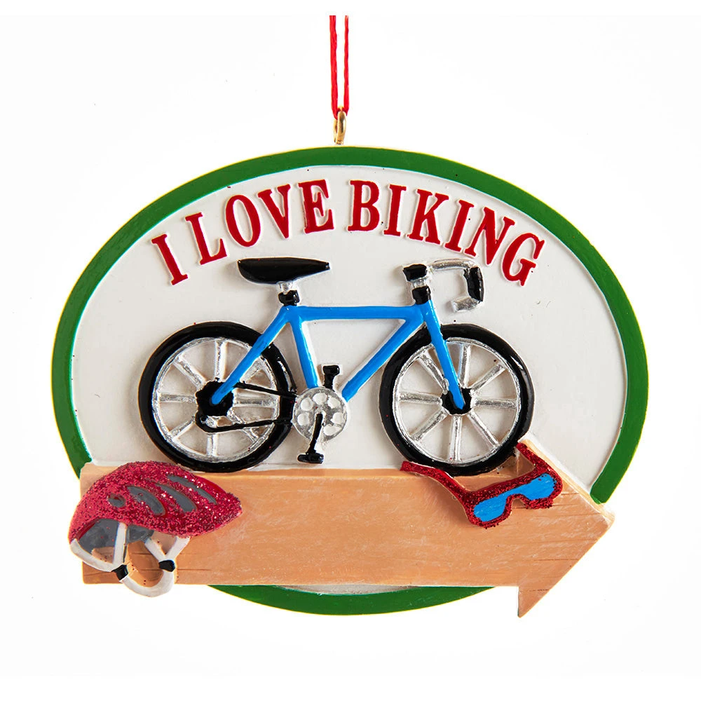 Kurt Adler " I Love Biking" Ornament 2 Kurt Adler " I Love Biking" Ornament - Image 2